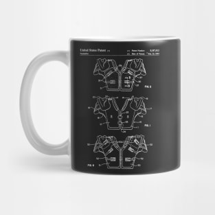 Football Pads Patent - American Football Art - Black Chalkboard Mug